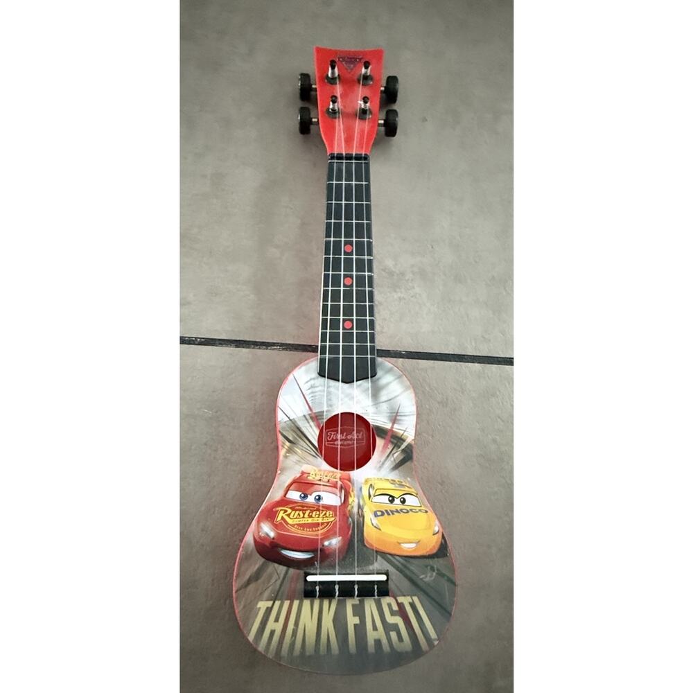 Disney Pixar Cars 3 Ukulele Guitar 20” 4 String Think Fast HTF Lightning &Cruz